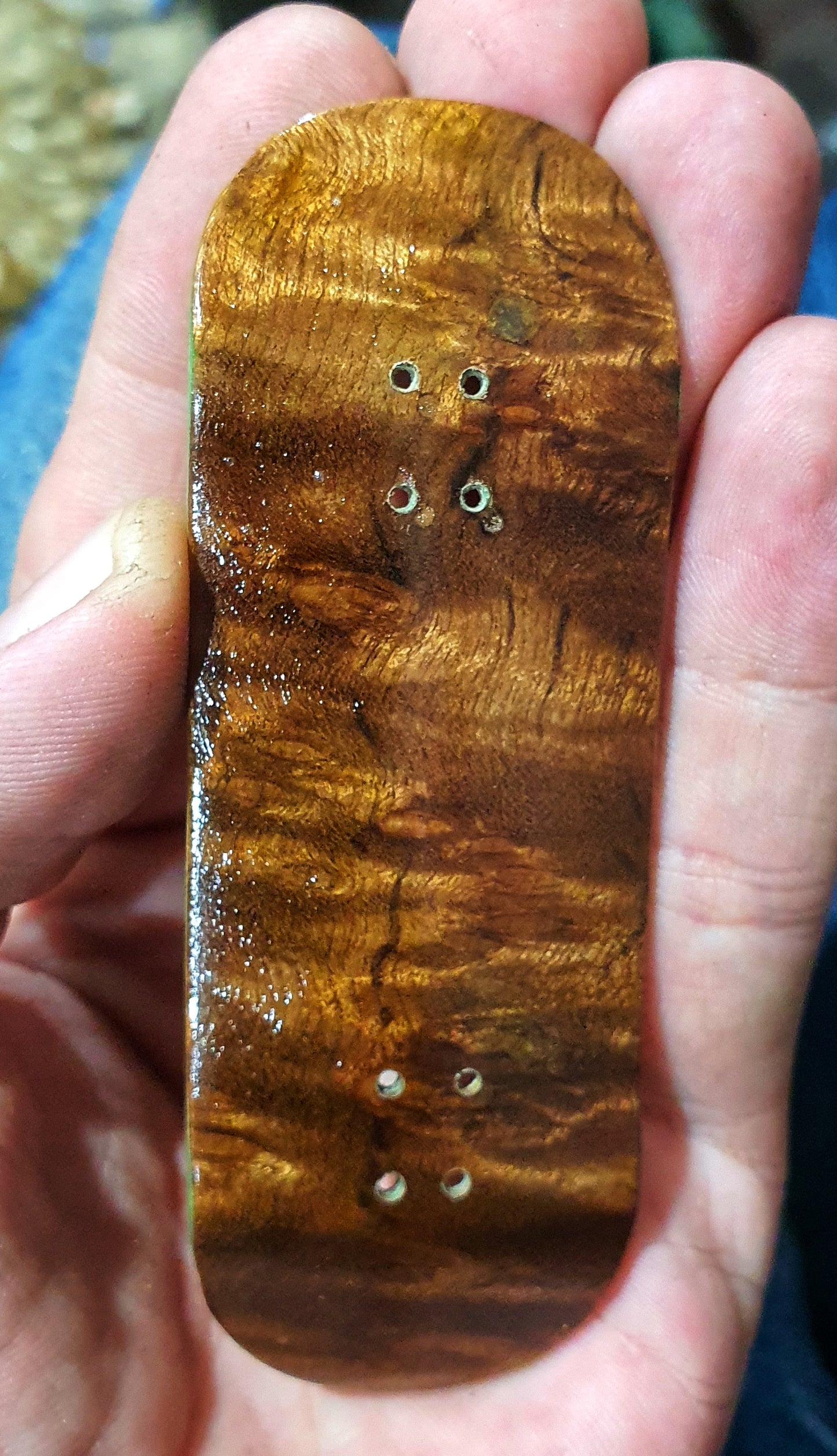 Cosa Nostra Handmade 7-ply Canadian Maple,Ebony,White Oak and Burl Fingerboard. 34mmx98mm Boxy Popsicle Shape