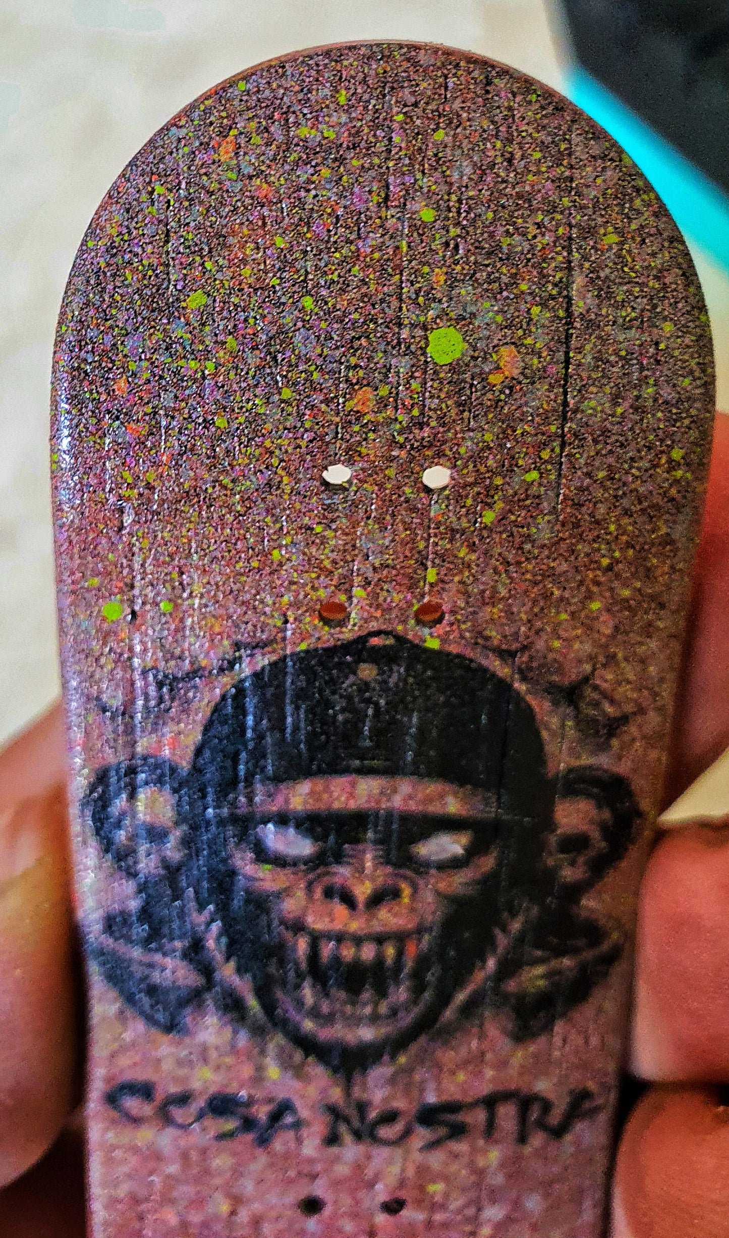 Cosa Nostra Handmade 34mmx98mm Limited Edition Logo Series Fingerboard Popsicle. Medium Concave & Kicks