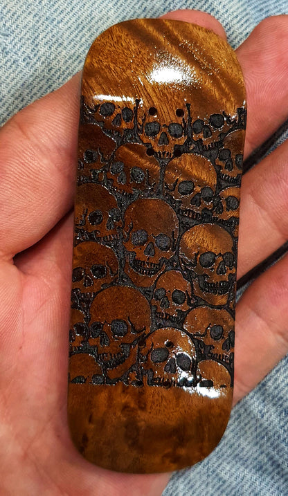 Cosa Nostra Handmade 7-ply Canadian Maple, Spalted Maple, Ebony and Burl fingerboard 34mmx96mm popsicle LIMITED EDITION 1 OF 1