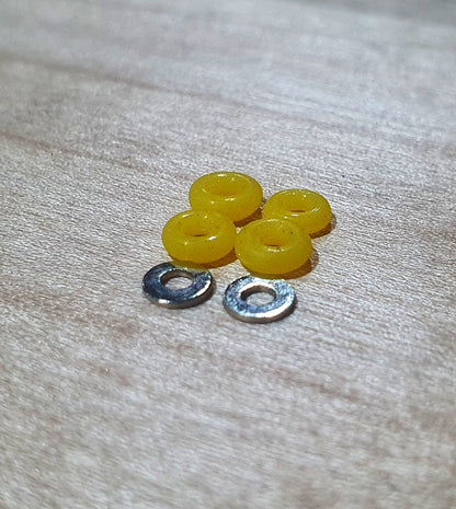Leefai Basic Yellow Fingerboard Donut Shaped Bushings 75D with washers