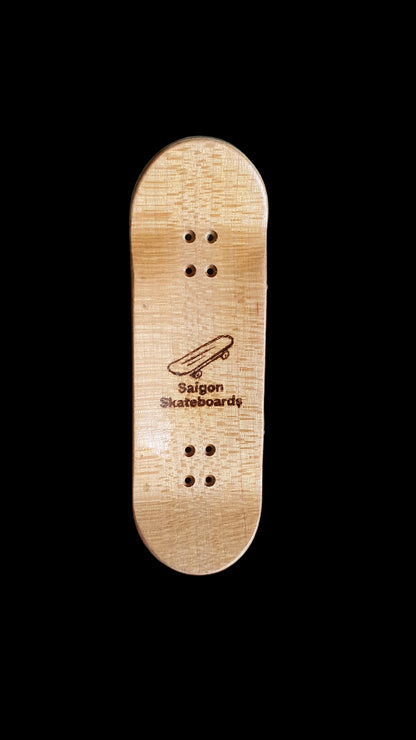 Saigon Skateboards "Invasion" 34mm Green Burl Fingerboard Deck