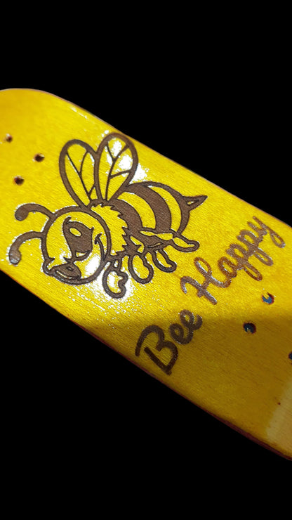 Saigon Skateboards "Bee Happy" 32mm Fingerboard Deck