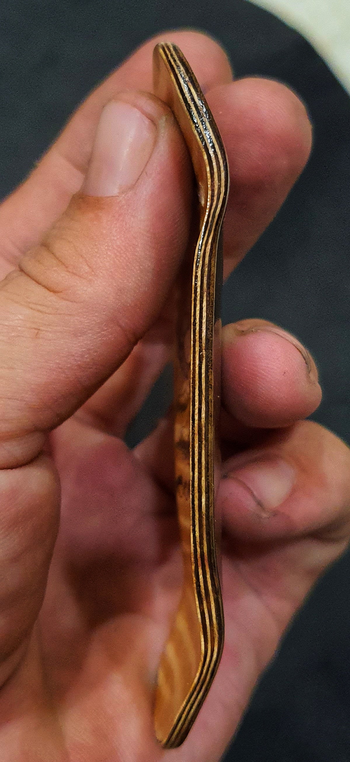 Cosa Nostra Handmade 7-ply Canadian Maple, Spalted Maple, Ebony and Burl fingerboard 34mmx96mm popsicle LIMITED EDITION 1 OF 1