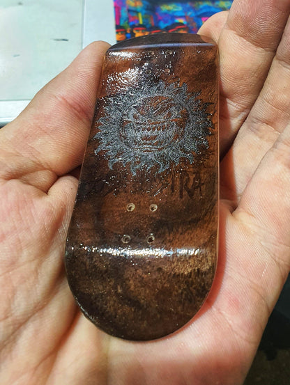 Cosa Nostra Handmade "Hateful Sun" 34mm Fingerboard. NFC enabled.