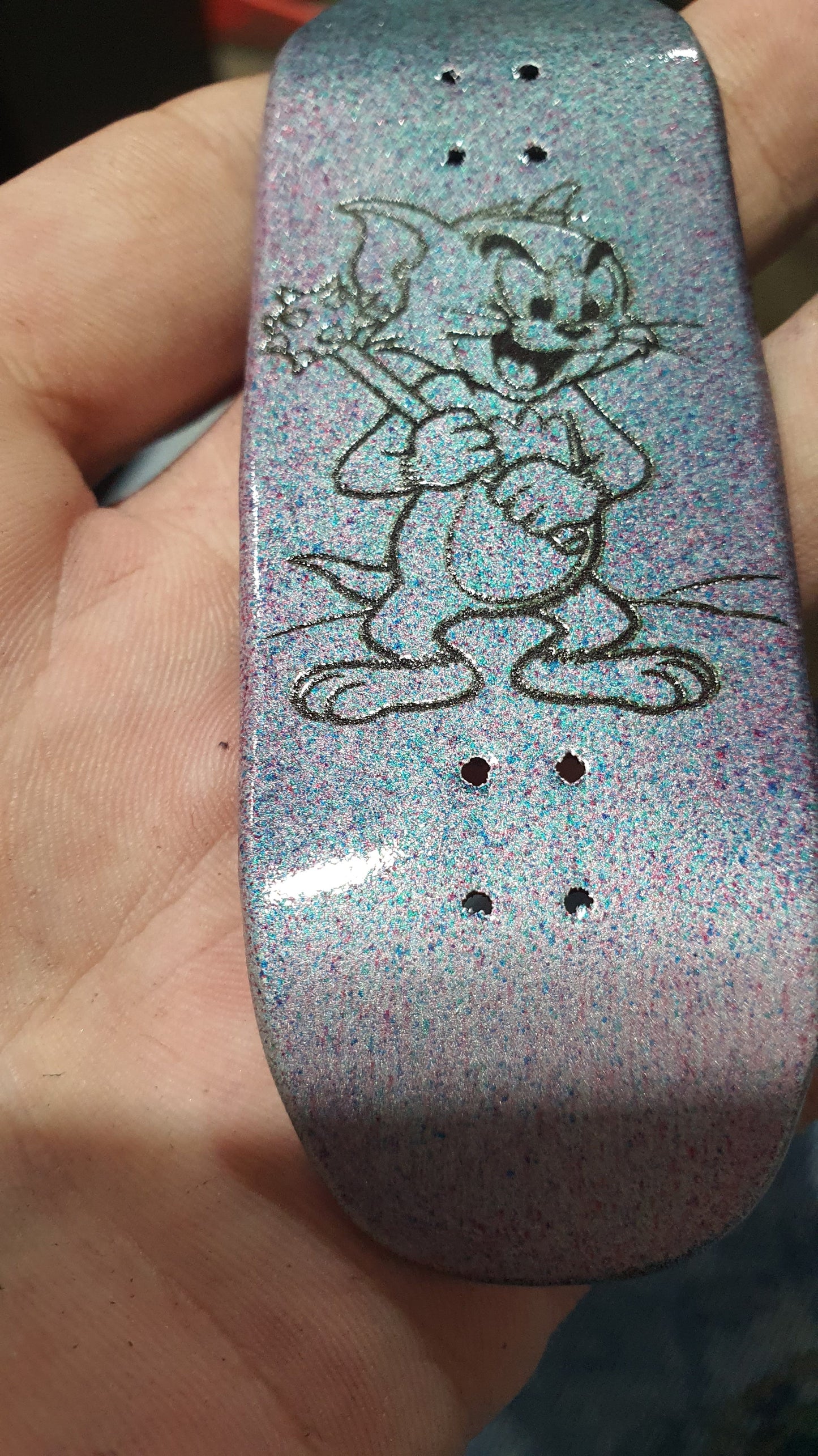 Saigon Skateboards "Bad Kitty" 34mm Fingerboard Deck