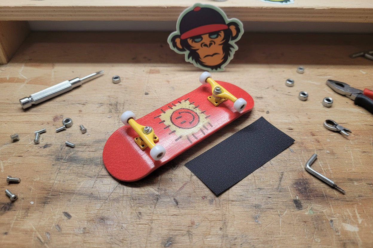 Little Smiley Patch Fingerboard - 32/33/34mm | Popsicle Shape | Saigon Skateboards
