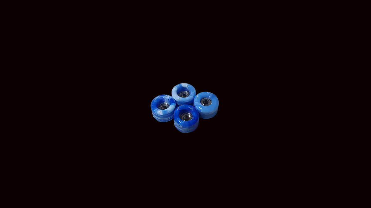 Saigon Skateboards 2026-2027 Swirl Fingerboard Wheels, TPU 64D, ABEC-7