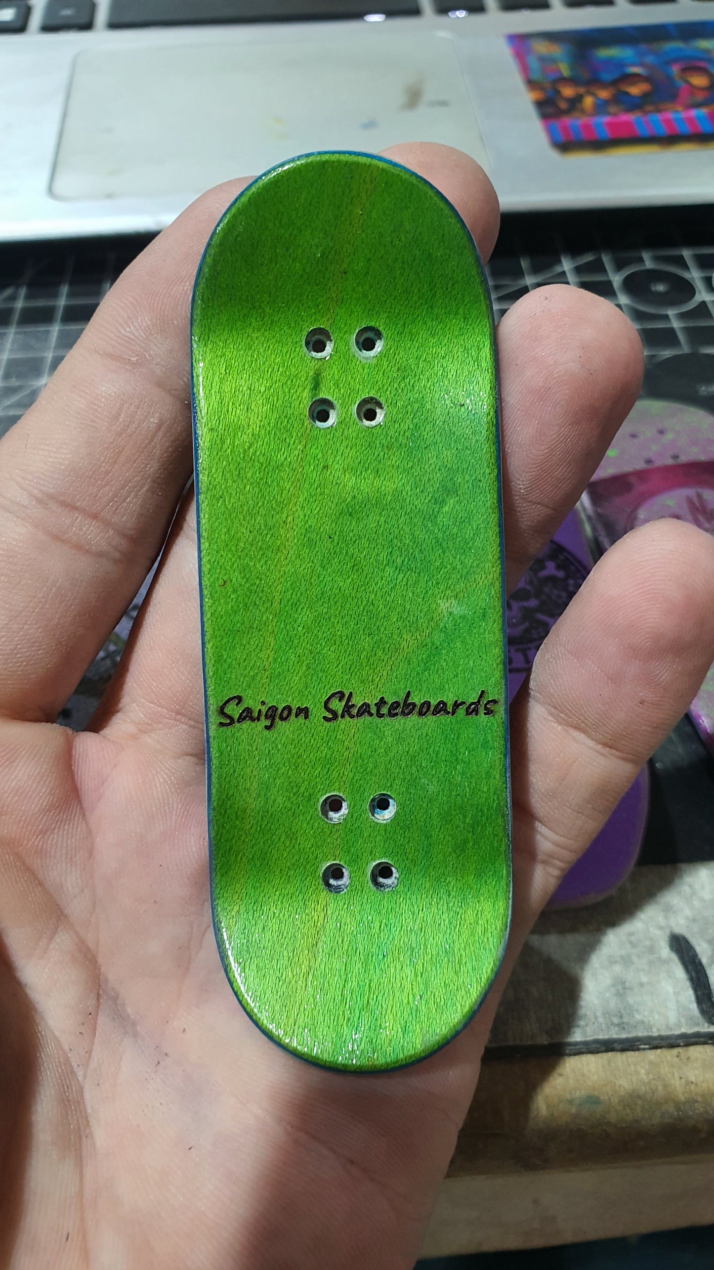 Saigon Skateboards 5-ply Canadian Maple Fingerboard 32mmx98mm "C.R.E.A.M"