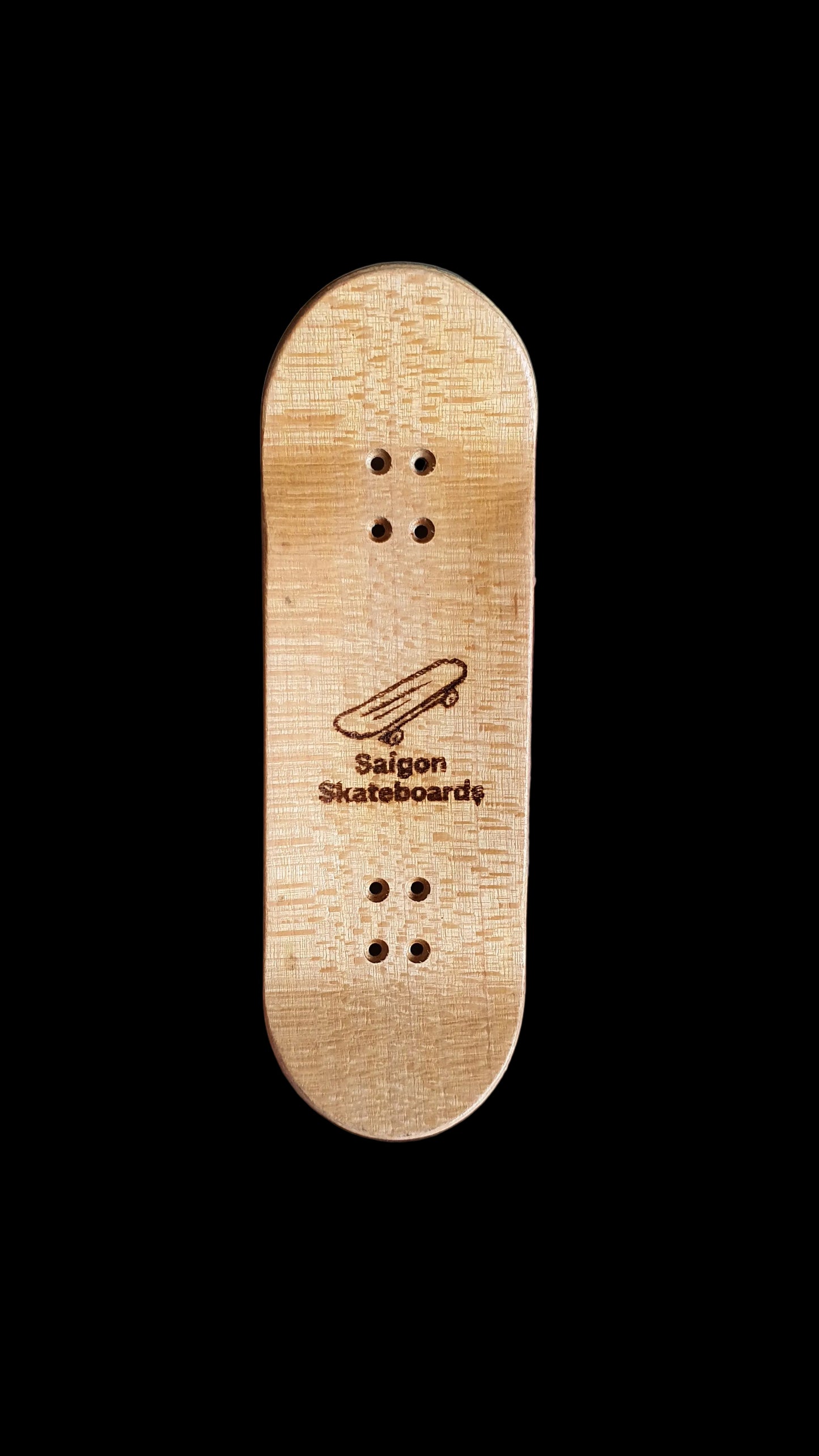 Saigon Skateboards "Invasion" 34mm Green Burl Fingerboard Deck