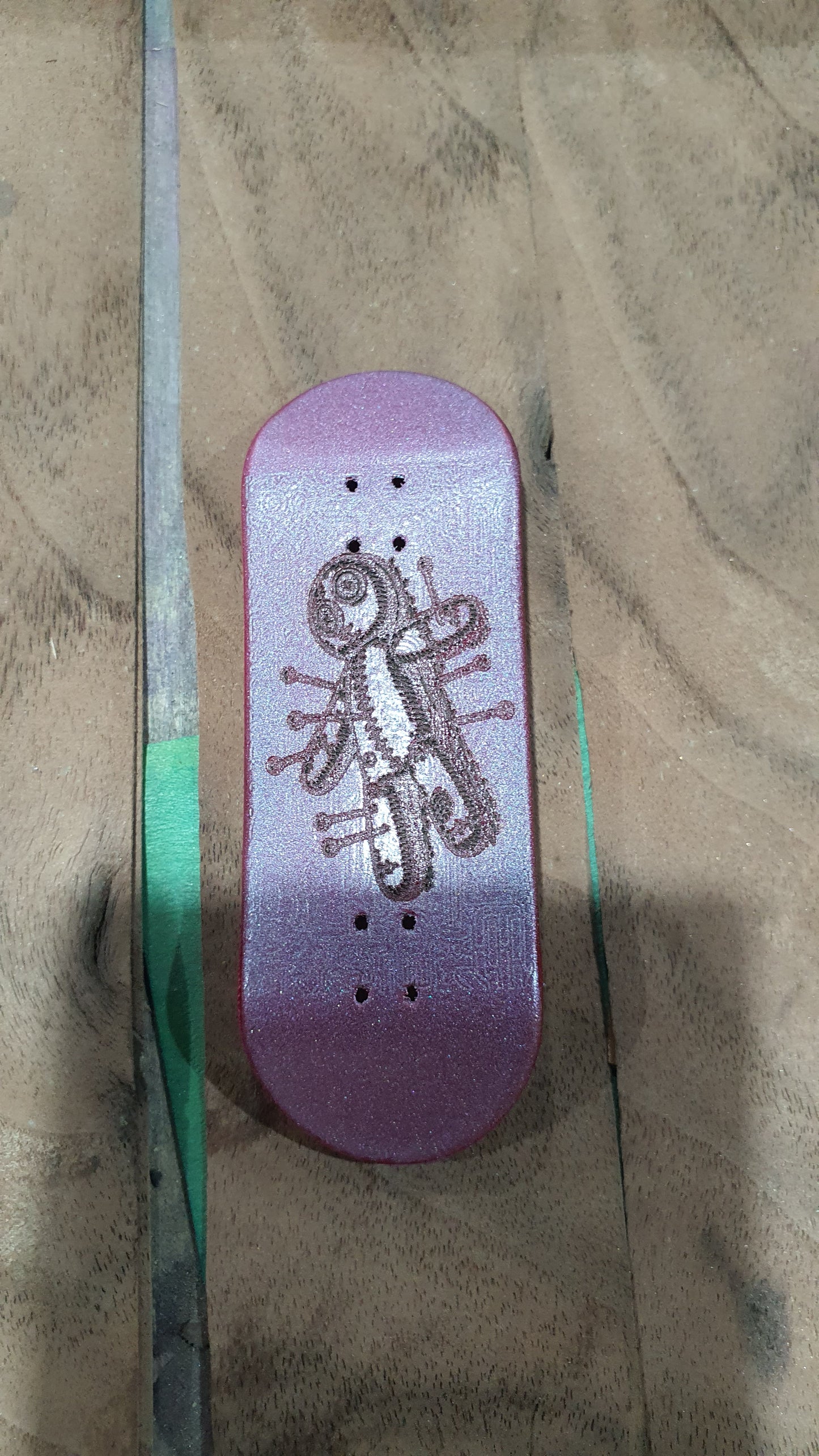 Saigon Skateboards "Voodoo" Fingerboard Deck – 5-Ply Canadian Maple 33.3mm Popsicle Medium Concave