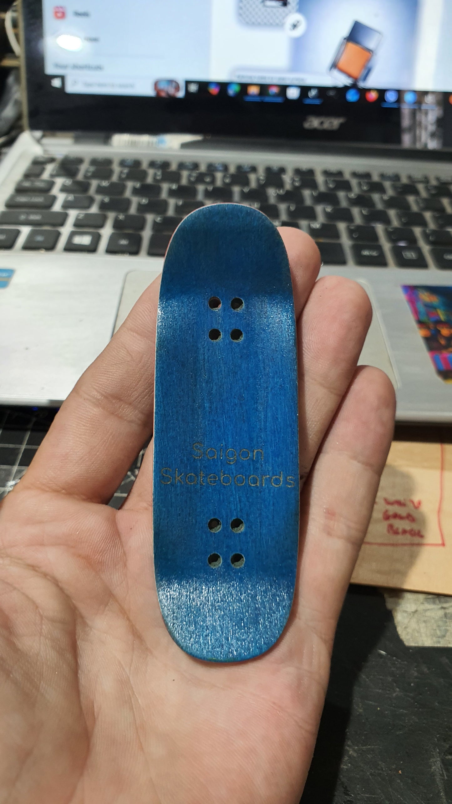 Saigon Skateboards 5-ply Canadian Maple Fingerboard 33x98mm Egg Shape