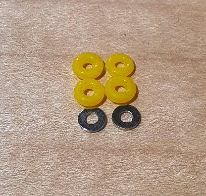 Leefai Basic Yellow Fingerboard Donut Shaped Bushings 75D with washers