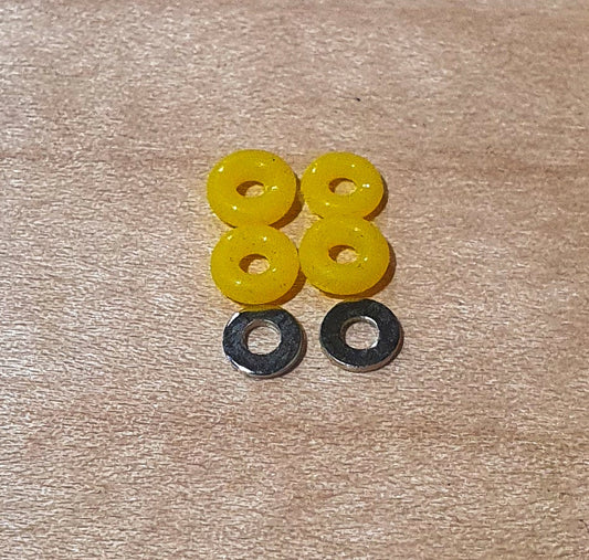 Leefai Basic Yellow Fingerboard Donut Shaped Bushings 75D with washers