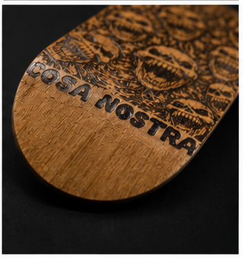 Cosa Nostra Handmade 34mm "Screaming Skulls" Fingerboard