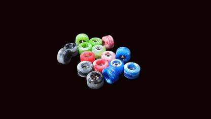 Saigon Skateboards 2026-2027 Swirl Fingerboard Wheels, TPU 64D, ABEC-7