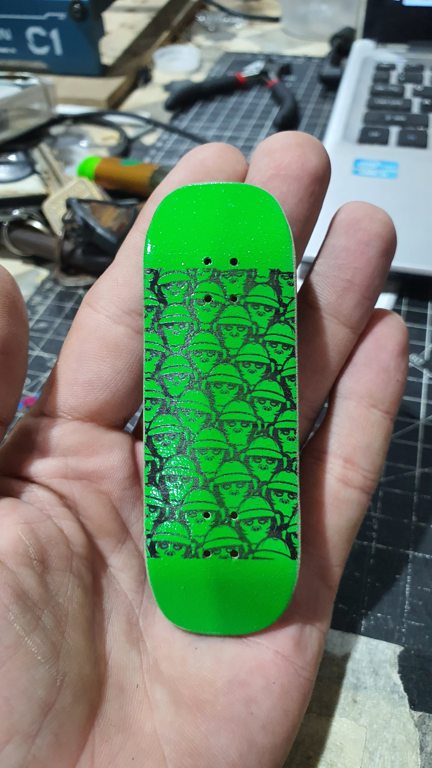 Saigon Skateboards 5-ply Canadian Maple Fingerboard "Monkey Madness"