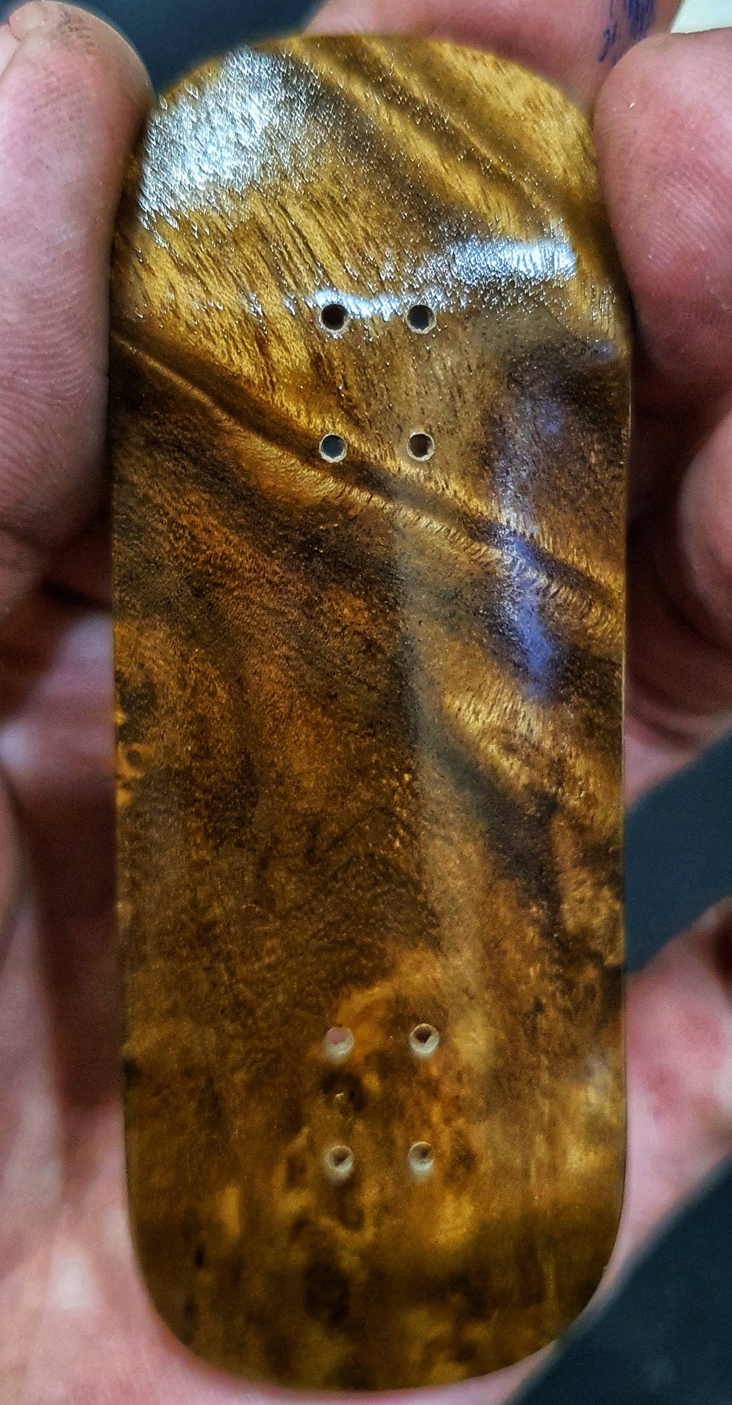 Cosa Nostra Handmade 7-ply Canadian Maple, Spalted Maple, Ebony and Burl fingerboard 34mmx96mm popsicle LIMITED EDITION 1 OF 1