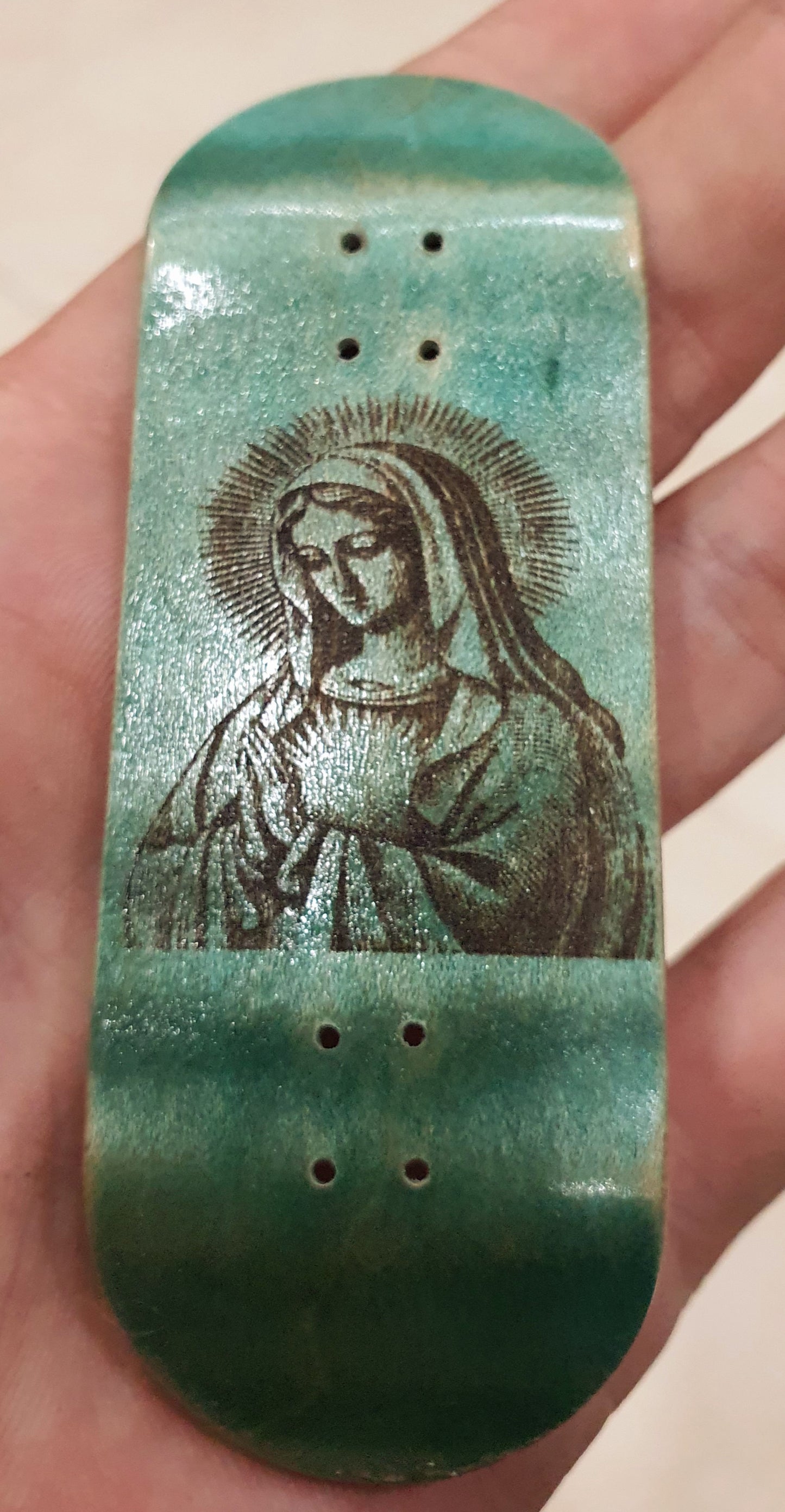 Cosa Nostra Handmade "Maria" 34mm Limited edition 1 of 1 Custom Fingerboard Deck