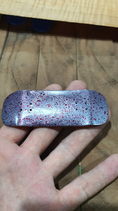 Cosa Nostra Handmade Fingerboard Deck "Hannya" – 6-Ply Canadian Maple, Ebony & Moosewood 34mm Boxy NFC Enabled
