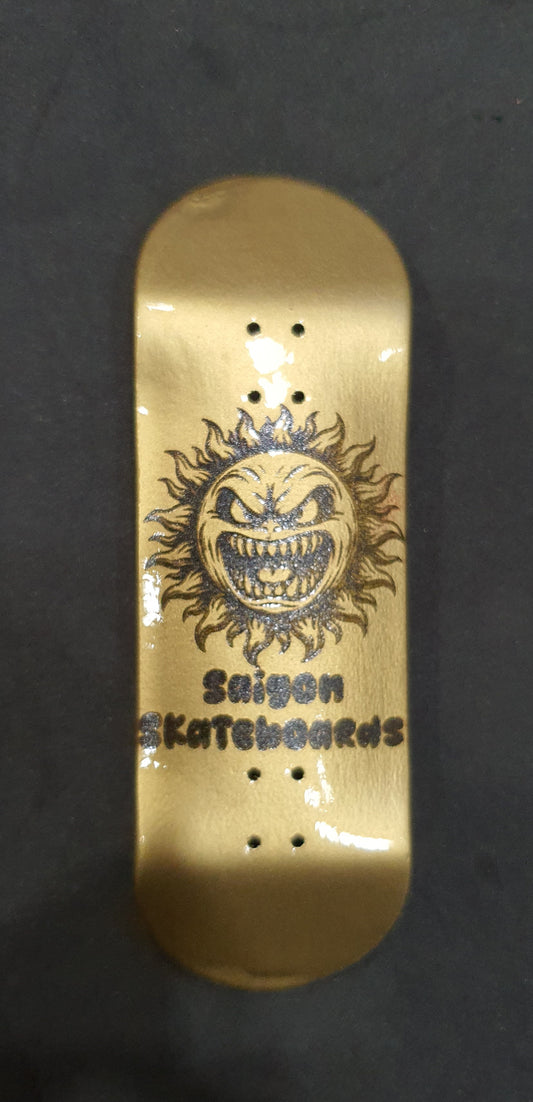 Saigon Skateboards "Gold Sun" 32mm Fingerboard Deck