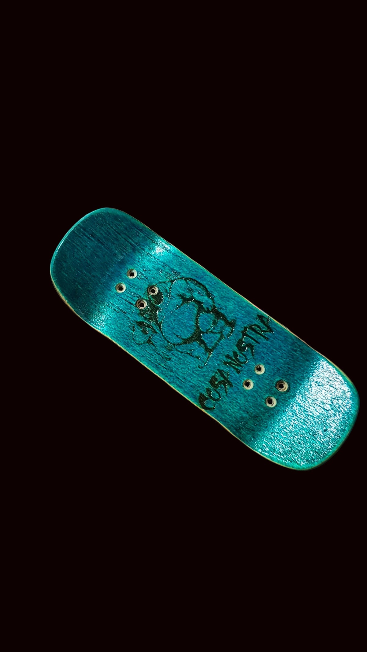 Cosa Nostra Handmade "Brunette" Burl 34mm Fingerboard Deck - Saigon Skateboards