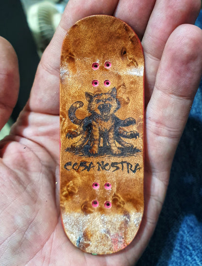 Cosa Nostra Handmade 34mm Burl Smiley Fingerboard