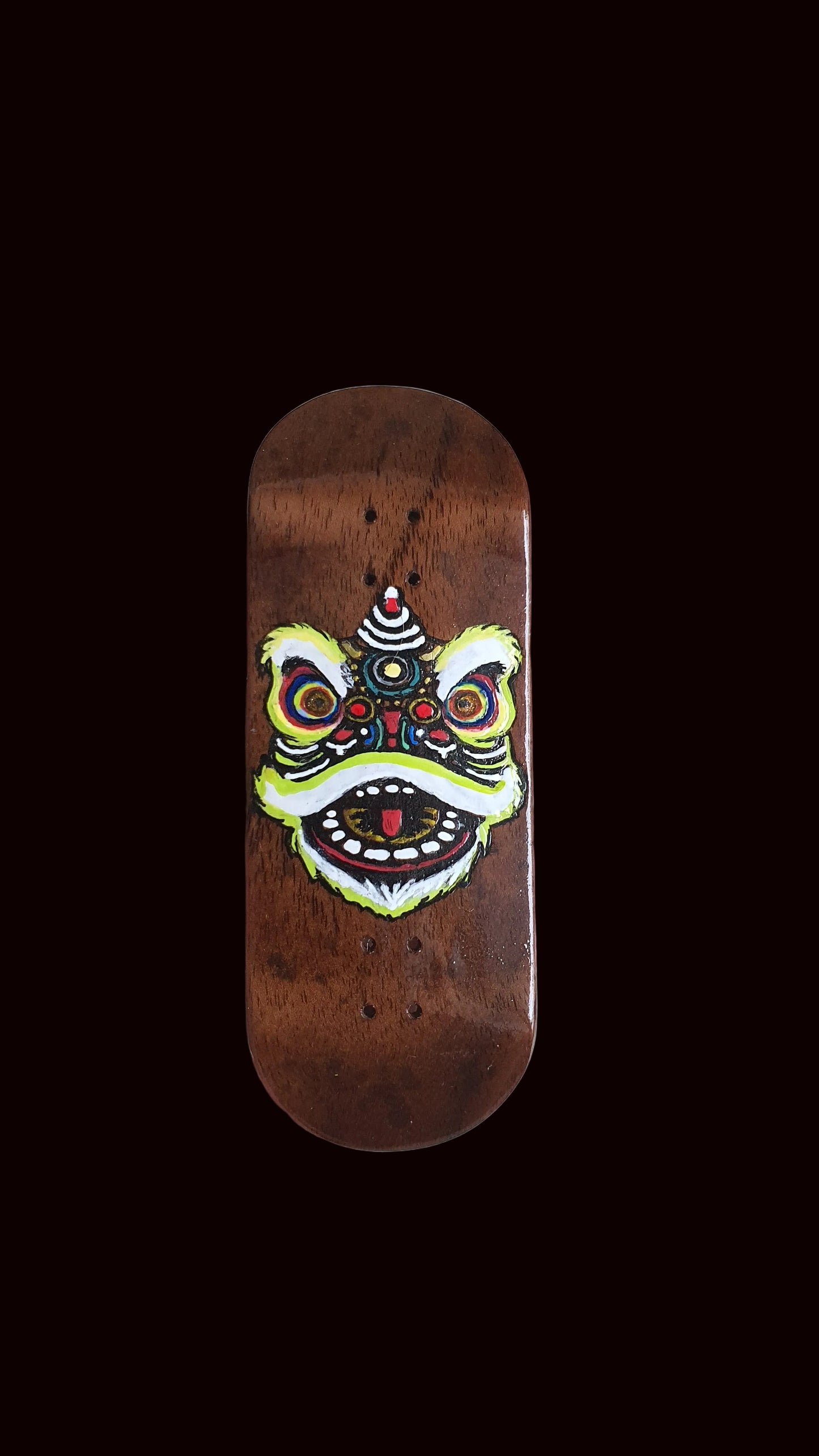 Cosa Nostra Handmade "Asian Dragon" Hand Painted 34mm Fingerboard Deck