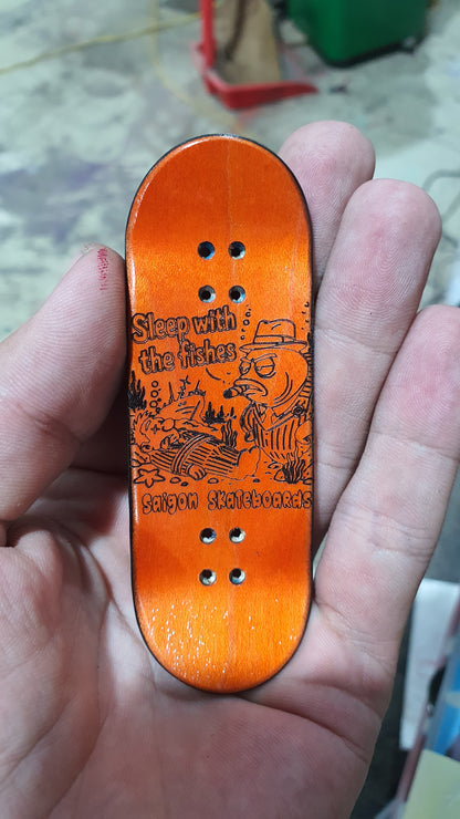 Revenge "Sleep with the fishes" 5-ply Canadian Maple Fingerboard Deck 33mm | Saigon Skateboards