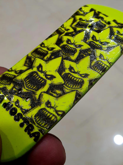 Saigon Skateboards "Raging Stars" 5-ply Canadian Maple Fingerboard.  33mmx97mm  Popsicle, medium kicks and concave.
