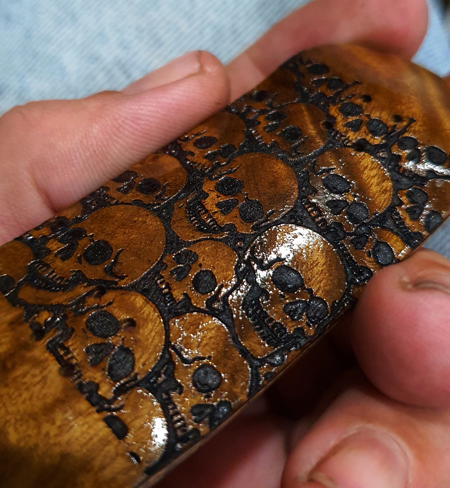 Cosa Nostra Handmade 7-ply Canadian Maple, Spalted Maple, Ebony and Burl fingerboard 34mmx96mm popsicle LIMITED EDITION 1 OF 1