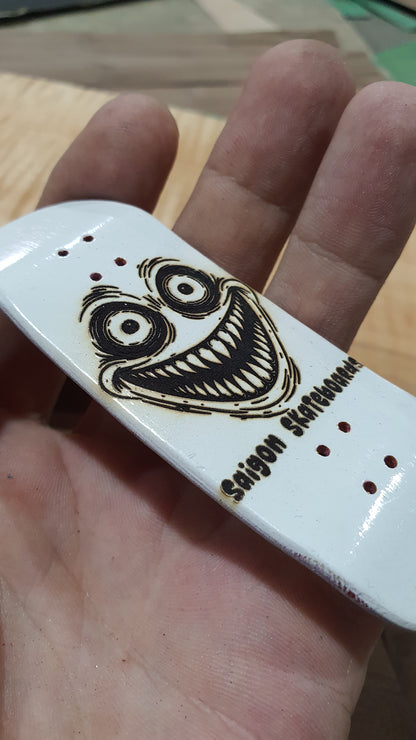 Saigon Skateboards "Bird" Fingerboard Deck – 5-Ply Canadian Maple 34mm Boxy Medium Concave