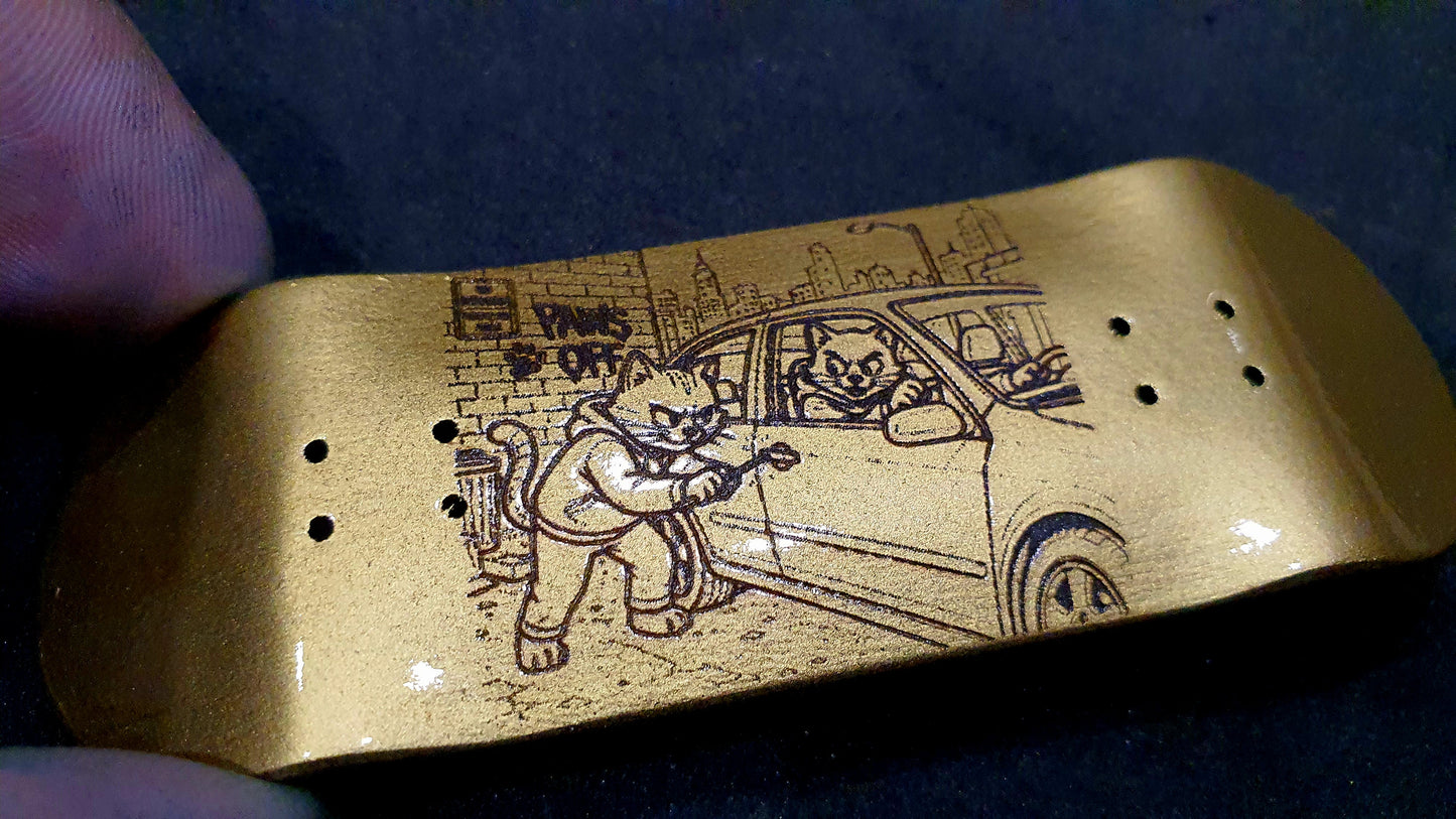 Saigon Skateboards "Cat Burglars" 32mm Fingerboard Deck
