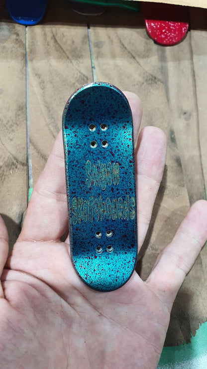 Saigon Skateboards "Voodoo" Fingerboard Deck – 5-Ply Canadian Maple 33.3mm Popsicle Medium Concave