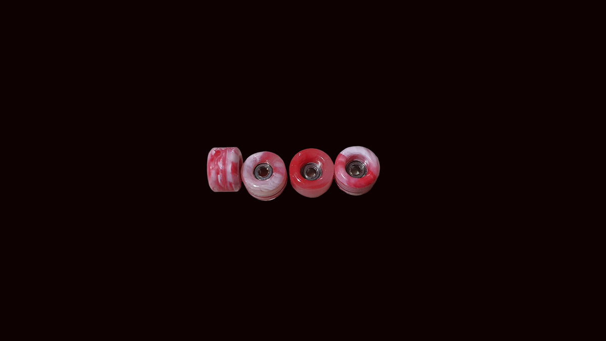 Saigon Skateboards 2026-2027 Swirl Fingerboard Wheels, TPU 64D, ABEC-7