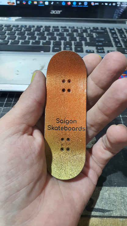 Saigon Skateboards 5-ply Canadian Maple Fingerboard 32mmx98mm Popsicle "Cat o' 9 legs"
