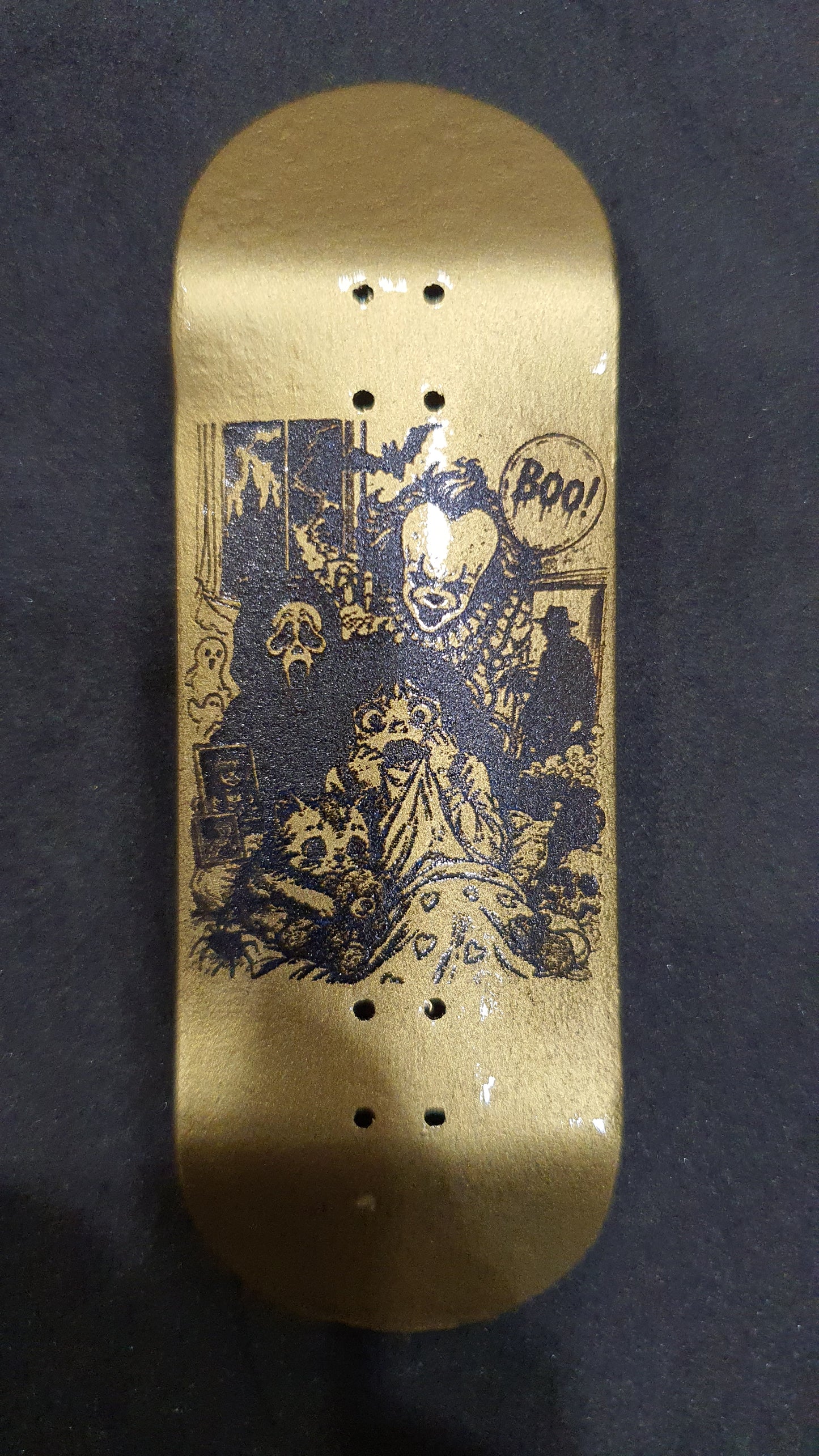Saigon Skateboards "Gold Fear" 32mm Fingerboard Deck