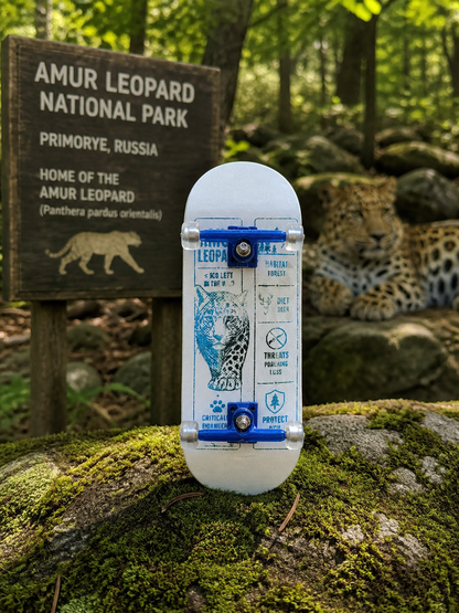 Rare Animal Fingerboard - Amur Leopard - 33mm * 96mm - Popsicle - Medium