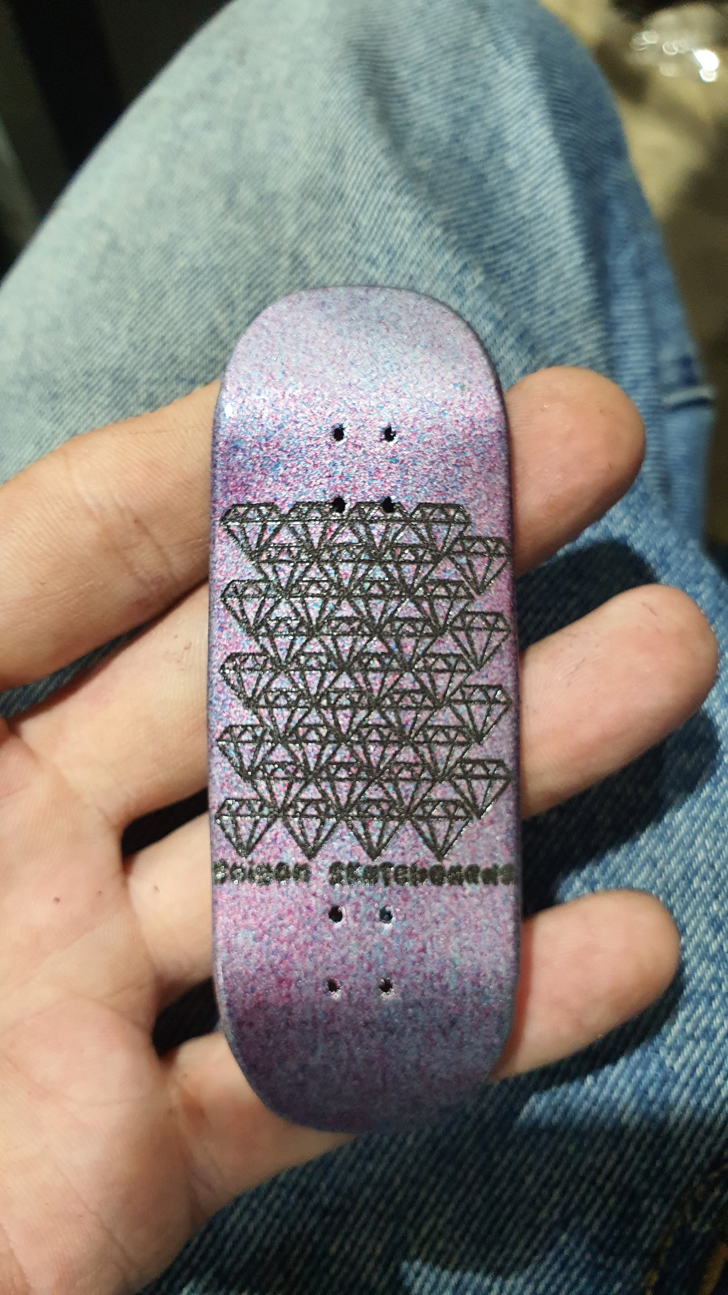 Saigon Skateboards "Diamonds" 34mm Fingerboard Deck