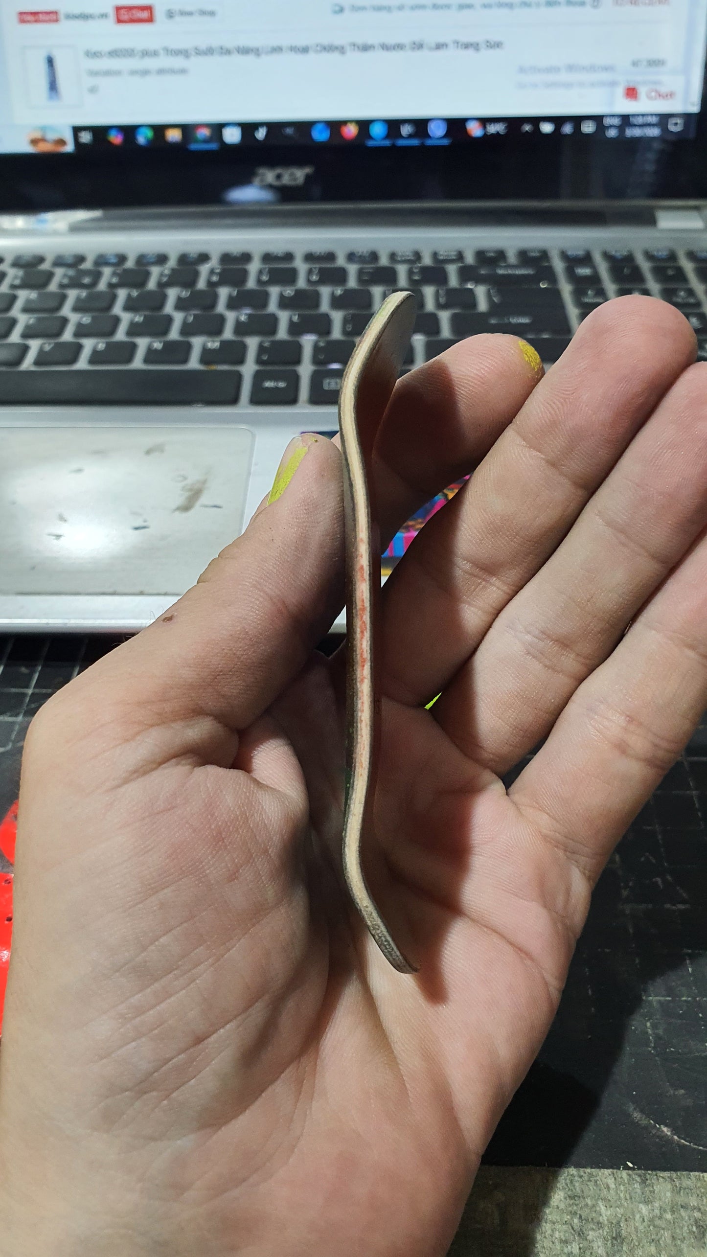 Saigon Skateboards 5-ply Canadian Maple Fingerboard 34mmx98mm Popsicle shape