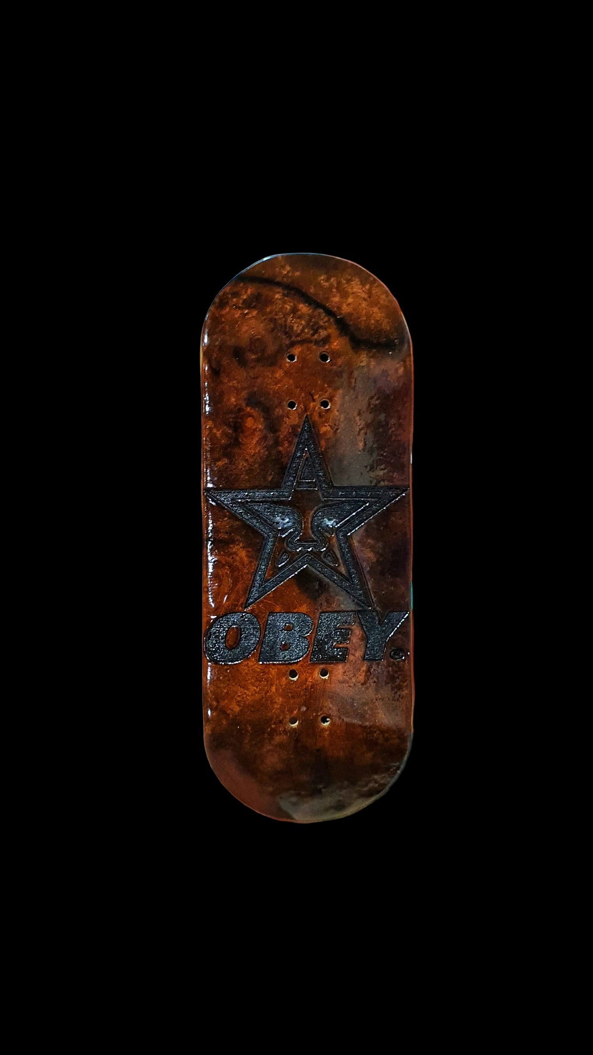 Cosa Nostra Handmade 6-Ply "Obey" 34mm Burl Fingerboard Deck
