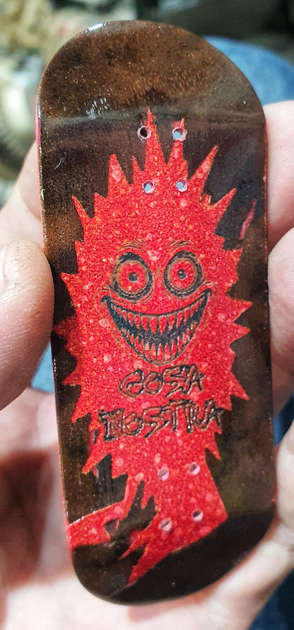 Cosa Nostra Handmade 34mm Burl Smiley Fingerboard