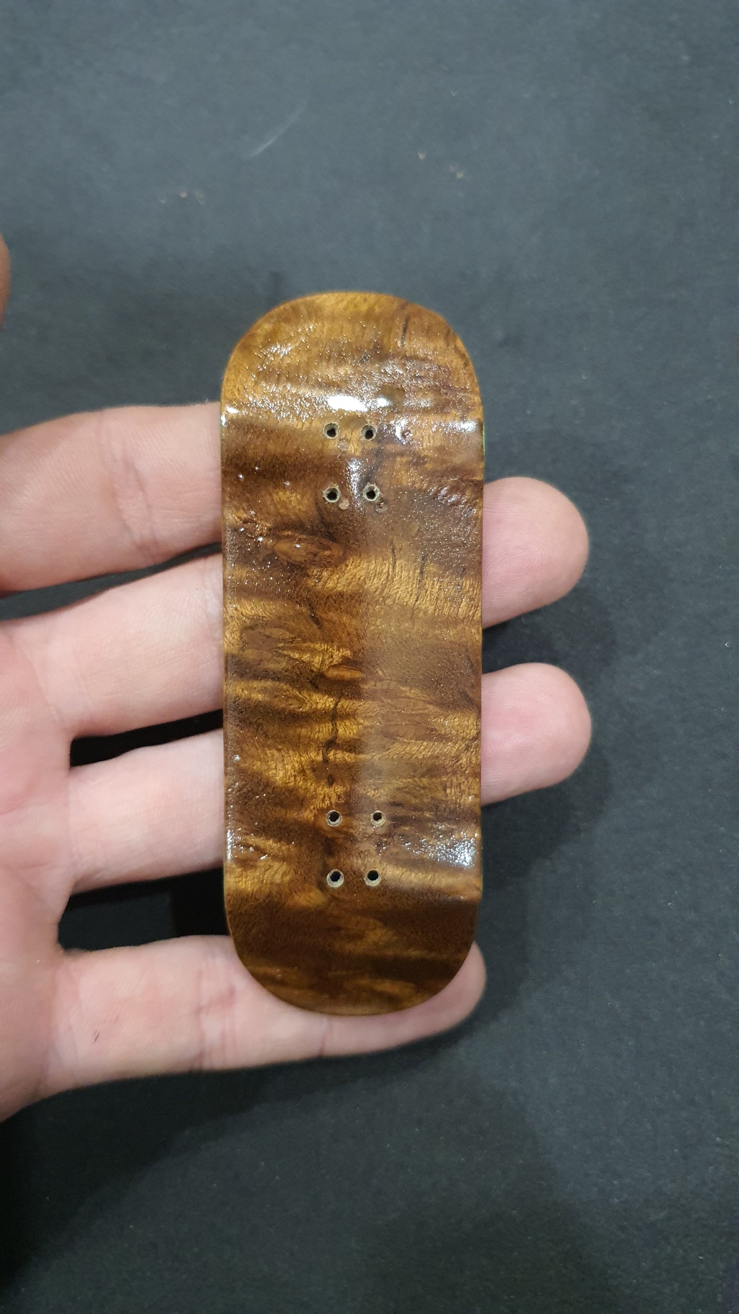 Cosa Nostra Handmade 7-ply Canadian Maple, Spalted Maple, Ebony & White Oak Fingerboard Skateboard 34mmx98mm Popsicle