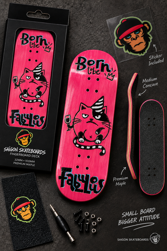 Tavola Fingerboard - The Fabulous Cat - 33mm - Medium - Saigon Skateboards