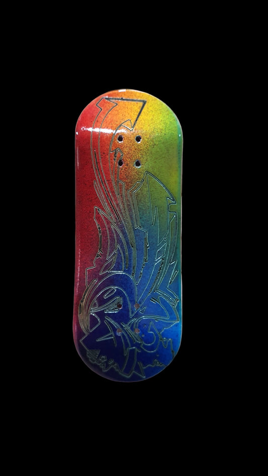 Saigon Skateboards "Urban Wall" 33.3mm Professional Wooden Fingerboard Deck
