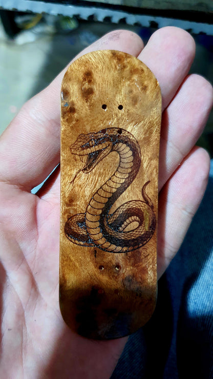Saigon Skateboards "Burl Snake" 32mm Fingerboard Deck