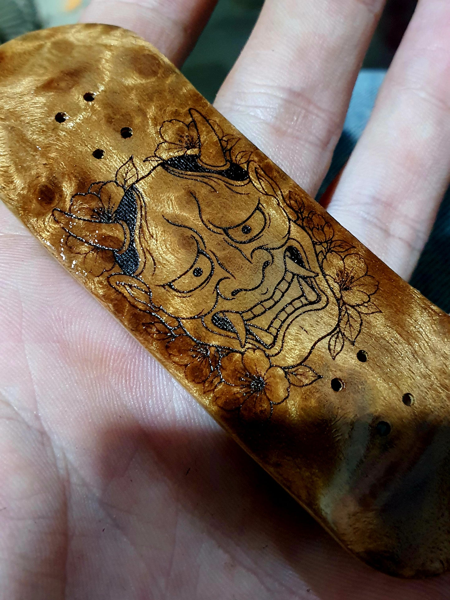 Saigon Skateboards "Burl Hannya" 32mm Fingerboard Deck