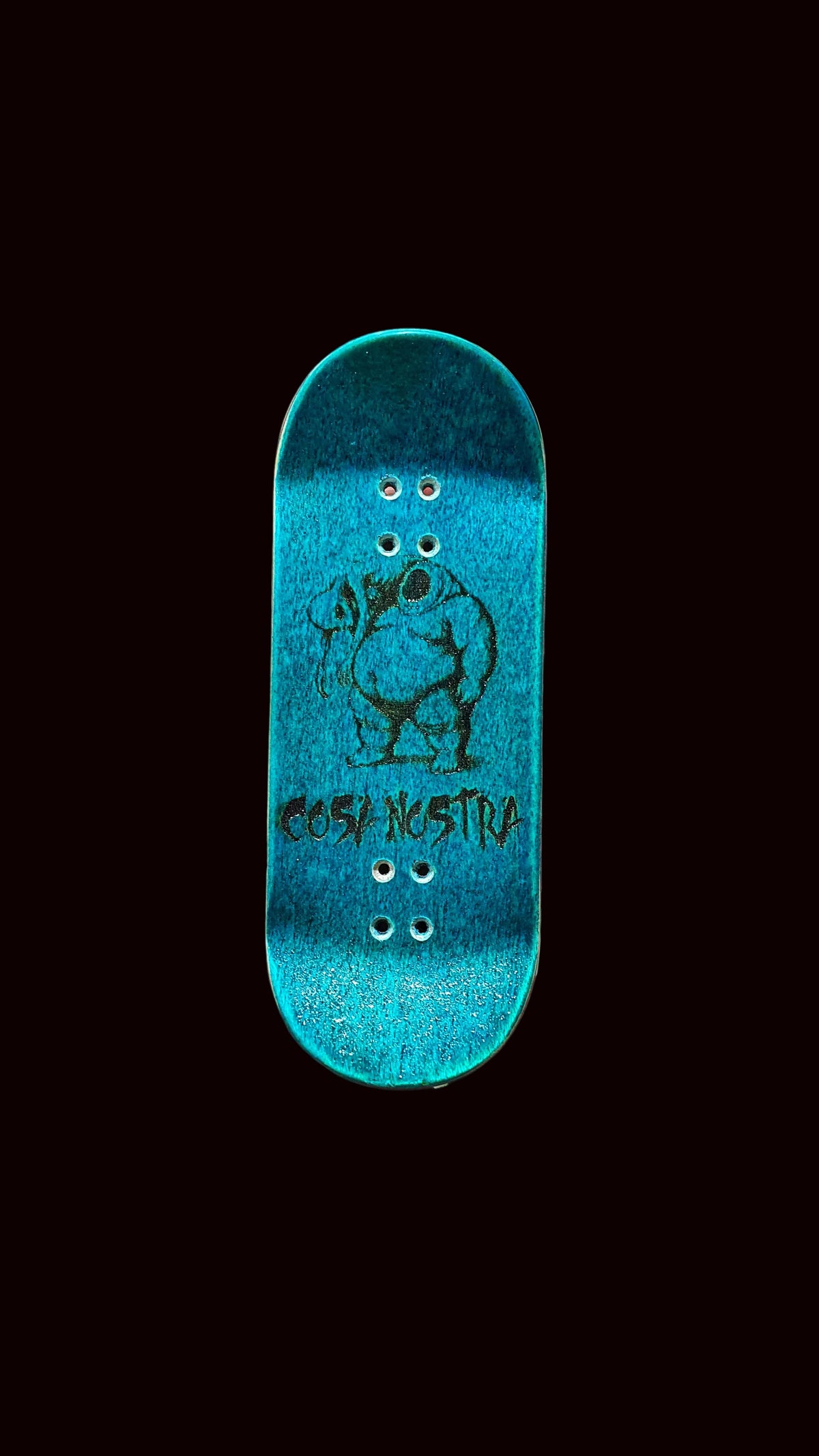 Cosa Nostra Handmade "Wide Boy" 36mm Burl Fingerboard Deck SG159 Mold - Saigon Skateboards