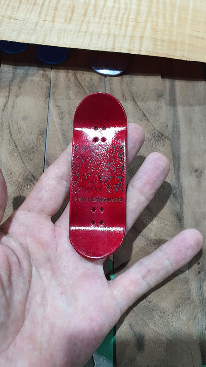 Saigon Skateboards "Blood Stains" Fingerboard Deck – 5-Ply Canadian Maple 34mm Popsicle