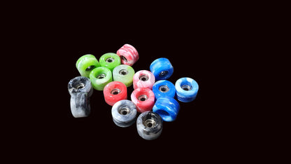 Saigon Skateboards 2026-2027 Swirl Fingerboard Wheels, TPU 64D, ABEC-7