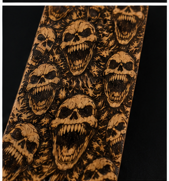Cosa Nostra Handmade 34mm "Screaming Skulls" Fingerboard